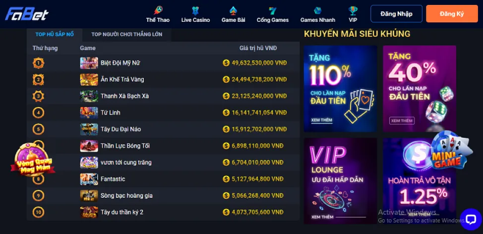 Ưu Đãi Nạp Tiền Hàng Ngày BetVision